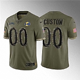 Men's Los Angeles Rams ACTIVE PLAYER Custom 2022 Olive Salute To Service Limited Stitched Jersey,baseball caps,new era cap wholesale,wholesale hats